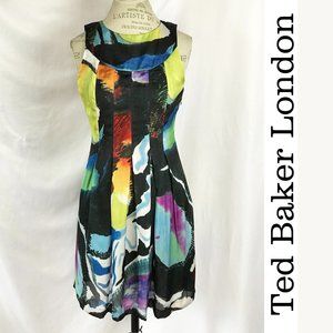 Ted Baker London Vibrant Pleated Sleeveless Dress
